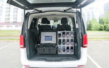 TEMS Paragon test van and equipment